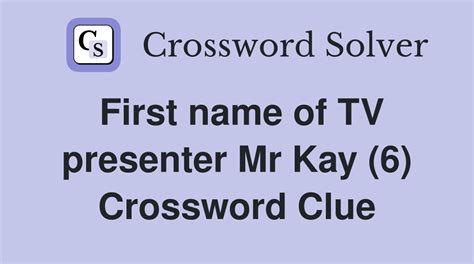 tv presenter crossword clue